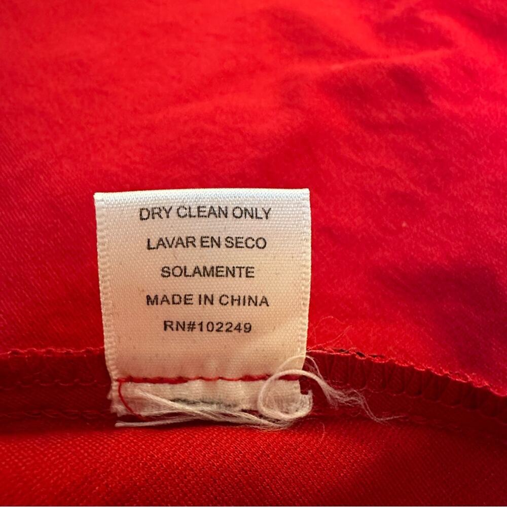 Skies are Blue fit and flare dress, red with black velvet brocade, XS - Picture 11 of 11